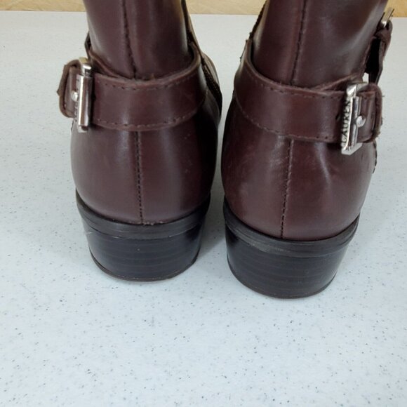 Lauren Ralph Lauren Boots Women Size 6B Brown Leather Mesi Ankle Equestrian Moto - Picture 7 of 12